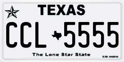 TX license plate CCL5555