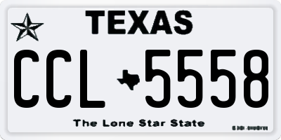 TX license plate CCL5558