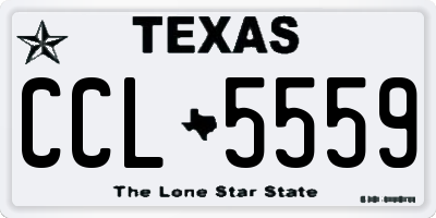 TX license plate CCL5559