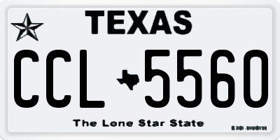 TX license plate CCL5560