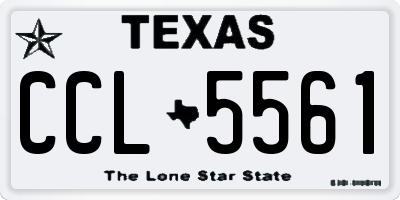 TX license plate CCL5561