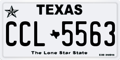 TX license plate CCL5563