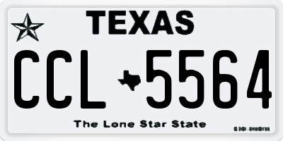 TX license plate CCL5564