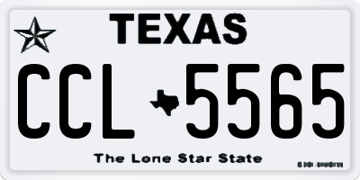 TX license plate CCL5565