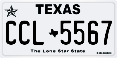 TX license plate CCL5567