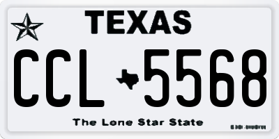 TX license plate CCL5568