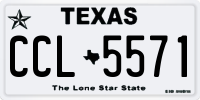 TX license plate CCL5571