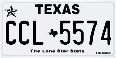 TX license plate CCL5574