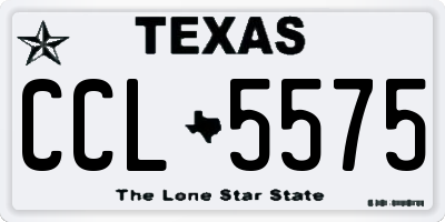 TX license plate CCL5575