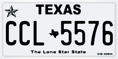 TX license plate CCL5576