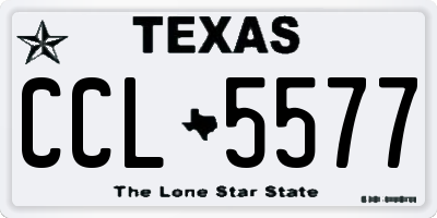 TX license plate CCL5577