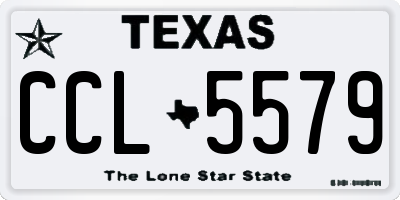 TX license plate CCL5579