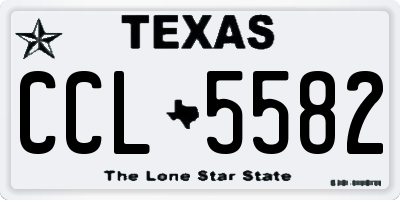 TX license plate CCL5582