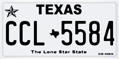 TX license plate CCL5584