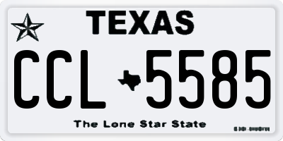 TX license plate CCL5585