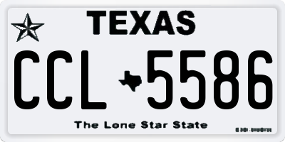 TX license plate CCL5586