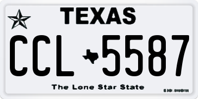 TX license plate CCL5587
