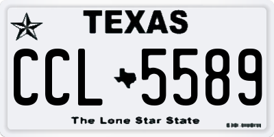 TX license plate CCL5589