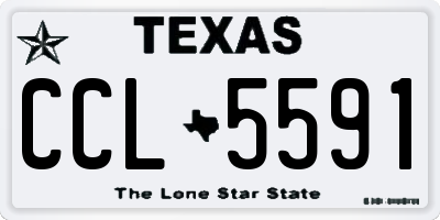 TX license plate CCL5591