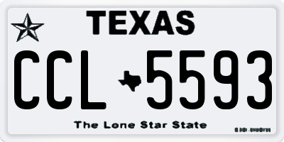 TX license plate CCL5593