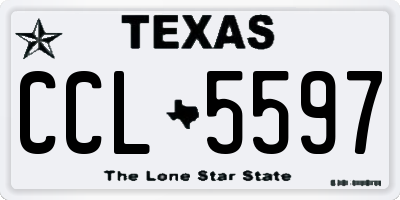 TX license plate CCL5597