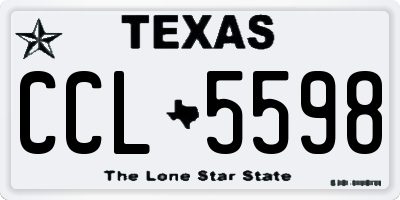TX license plate CCL5598