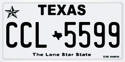 TX license plate CCL5599