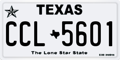 TX license plate CCL5601