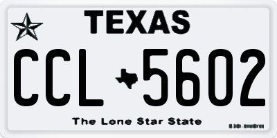 TX license plate CCL5602
