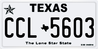 TX license plate CCL5603