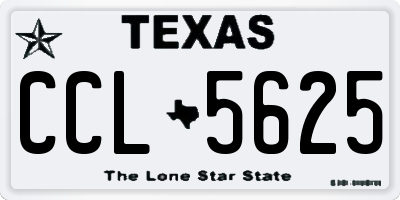TX license plate CCL5625