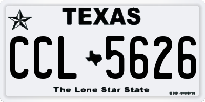 TX license plate CCL5626