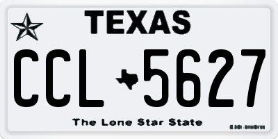 TX license plate CCL5627