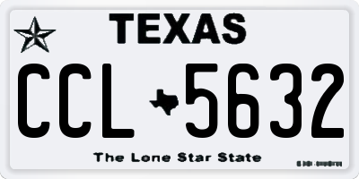 TX license plate CCL5632