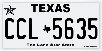 TX license plate CCL5635
