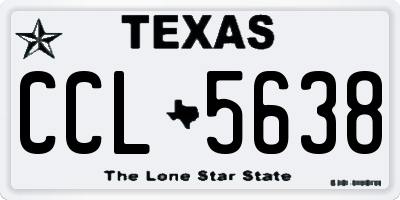 TX license plate CCL5638