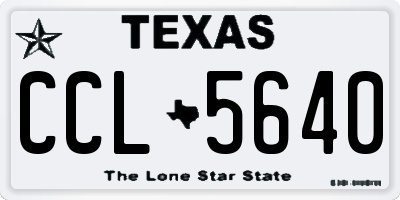 TX license plate CCL5640