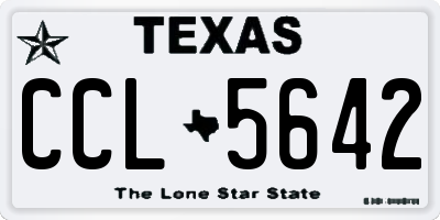 TX license plate CCL5642