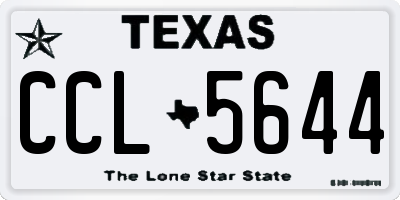 TX license plate CCL5644