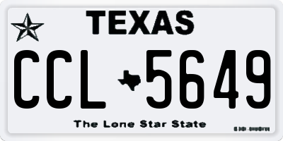 TX license plate CCL5649