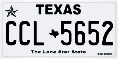 TX license plate CCL5652