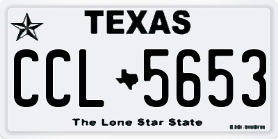 TX license plate CCL5653