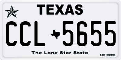 TX license plate CCL5655