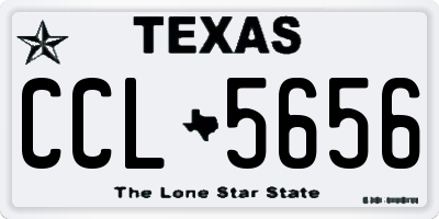TX license plate CCL5656