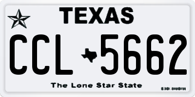 TX license plate CCL5662
