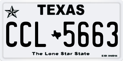 TX license plate CCL5663