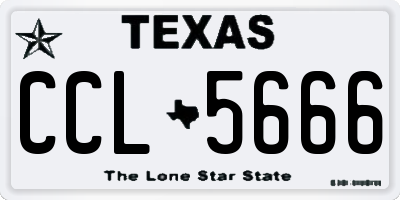TX license plate CCL5666