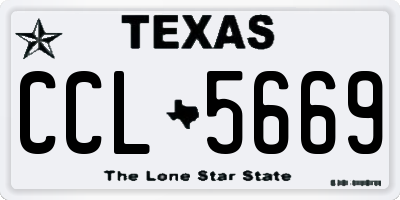TX license plate CCL5669
