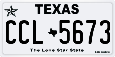 TX license plate CCL5673