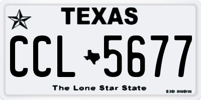 TX license plate CCL5677